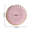 50-Pack Paper 3.5" Round Party Plates in Blush with Gold Scalloped Rim - Disposable Mini 250GSM Dessert Plates for Tapas, Appetizers & Finger Foods