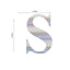4 Pack 5" Iridescent Alphabet Stickers Banner, Customizable Stick on Letters - S