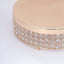 Metal Cake Stand Pedestal Crystal Beaded Design Gold - Cupcake Display and Dessert Riser 14" - Linen Luxes