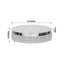 Metal Cake Stand Pedestal Crystal Beaded Design Silver - Cupcake Display and Dessert Riser 13" - Linen Luxes