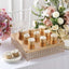 Metal Cake Stand Square Design with Crystal Beads Gold - Dessert Pedestal for Events 16" - Linen Luxes