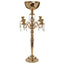 Metal Candelabra 4 Arm Design Gold with Flower Vase Bowl - Table Centerpiece for Weddings 33" - Linen Luxes