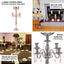 Metal Candelabra 4 Arm Design Gold with Flower Vase Bowl - Table Centerpiece for Weddings 33" - Linen Luxes