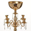 Metal Candelabra 4 Arm Design Gold with Flower Vase Bowl - Table Centerpiece for Weddings 33" - Linen Luxes