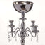 Metal Candelabra 4 Arm Design Silver with Flower Vase Bowl - Table Centerpiece for Weddings 33" - Linen Luxes