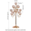 Metal Crystal Beaded Candelabra Gold 13 Arm Design - Table Centerpiece for Events 40" - Linen Luxes