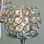 Metal Crystal Beaded Candelabra Silver 13 Arm Design - Table Centerpiece for Events 40" - Linen Luxes