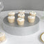 Metal Pedestal Cake Stand Round Design with Rhinestones Silver - Cupcake Holder and Dessert Table Centerpiece 14"