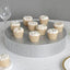 Metal Pedestal Cake Stand Round Design with Rhinestones Silver - Cupcake Holder and Dessert Table Centerpiece 16"