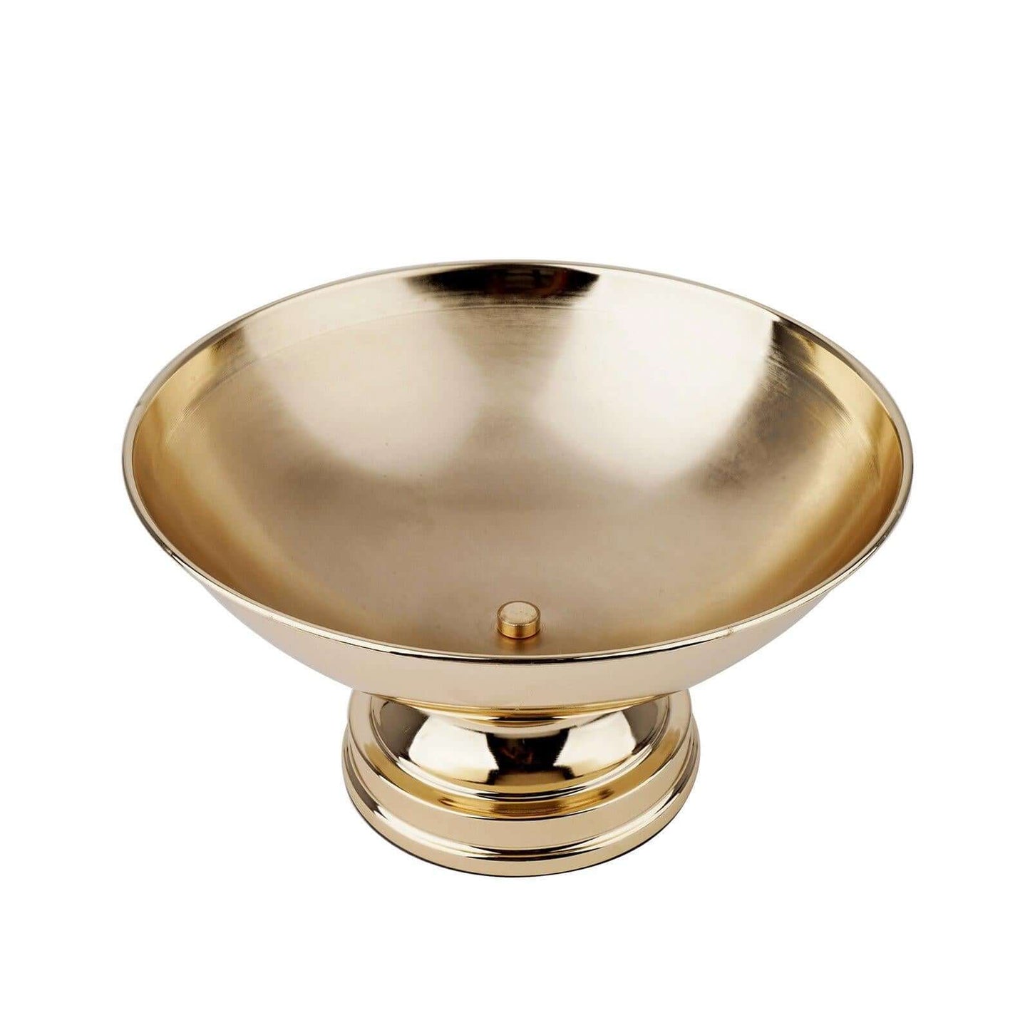 Metal Pedestal Flower Pot Round Design Gold - Floating Candle Bowl and Display Dish 12" - Linen Luxes