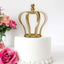 Metal Royal Crown Cake Topper Gold - Sophisticated Wedding Cake Centerpiece Decor for Themed Events 9" - Linen Luxes