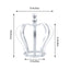 Metal Royal Crown Cake Topper Silver - Sophisticated Wedding Cake Centerpiece Decor for Themed Events 9" - Linen Luxes