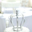 Metal Royal Crown Cake Topper Silver - Sophisticated Wedding Cake Centerpiece Decor for Themed Events 9" - Linen Luxes