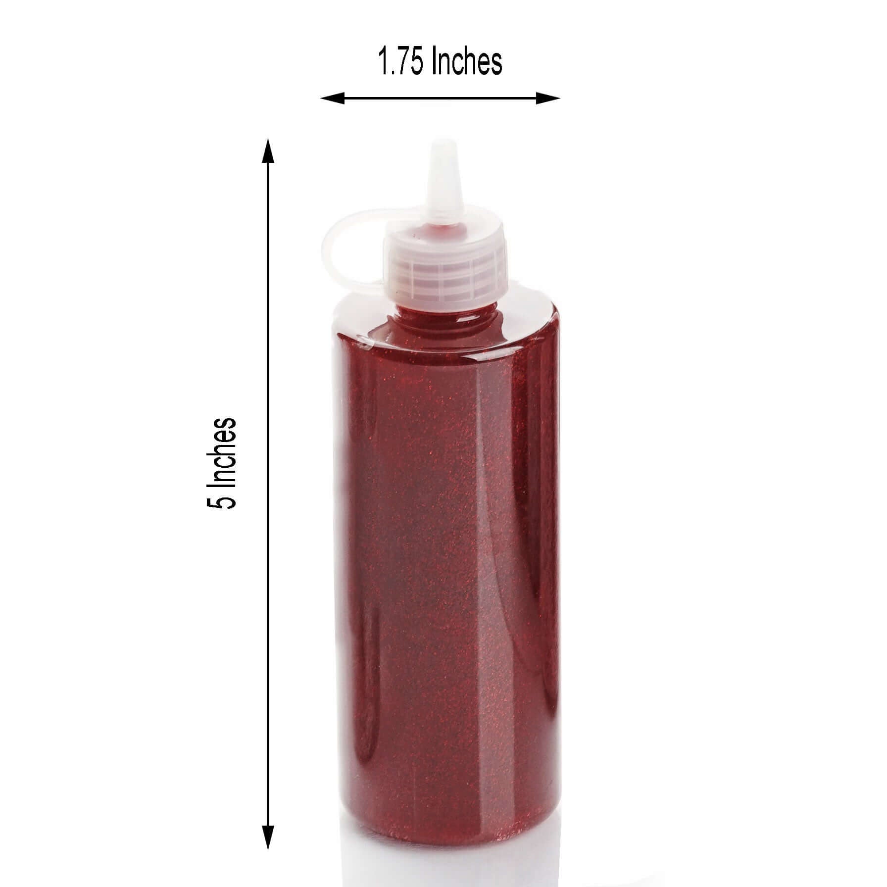 Metallic Glitter Glue Burgundy - Washable Nontoxic Art Glue for Fun DIY Projects Scrapbooking & Party Decor 4 oz Bottle - Linen Luxes
