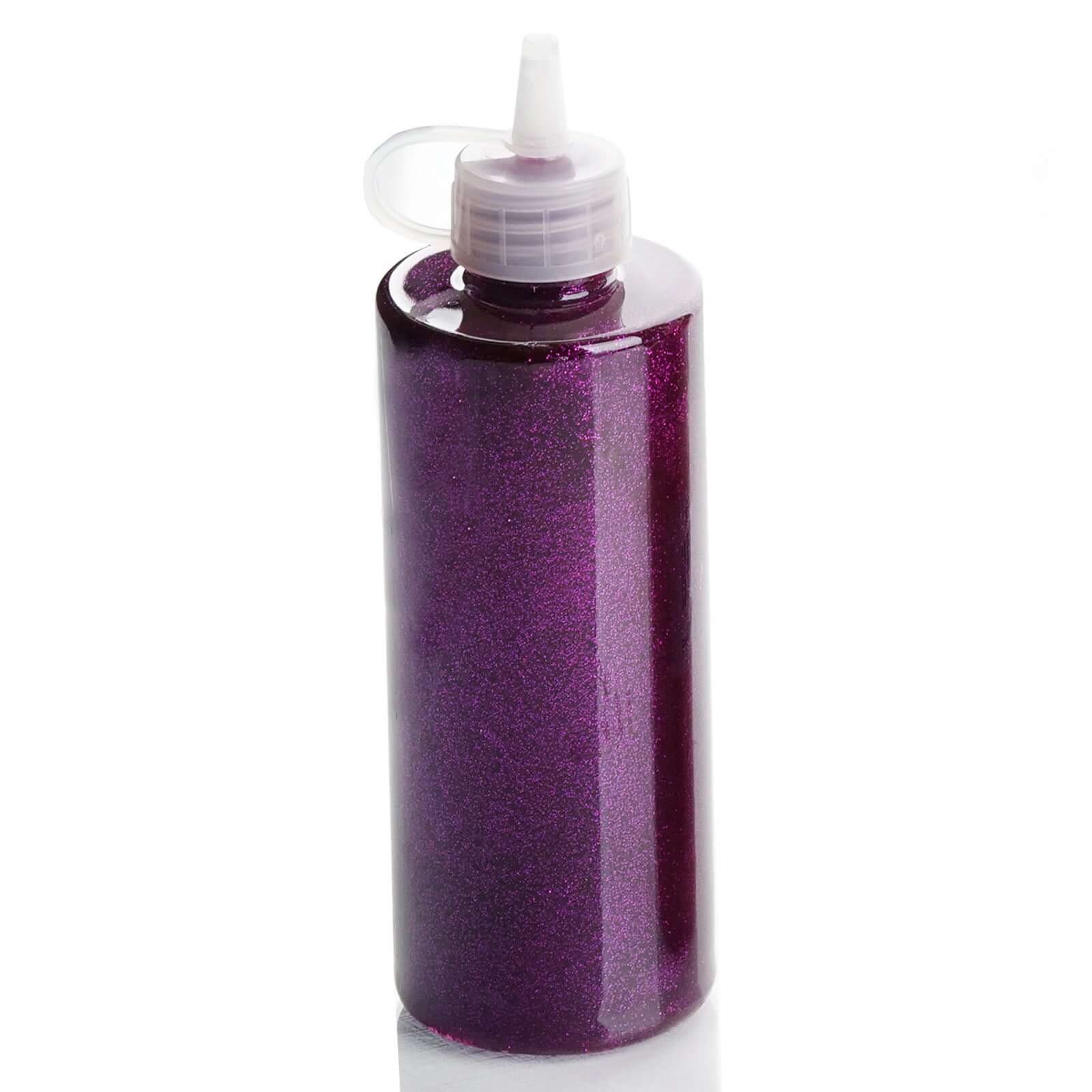 Metallic Glitter Glue Purple - Washable Nontoxic Art Glue for Fun DIY Projects Scrapbooking & Party Decor 4 oz Bottle - Linen Luxes