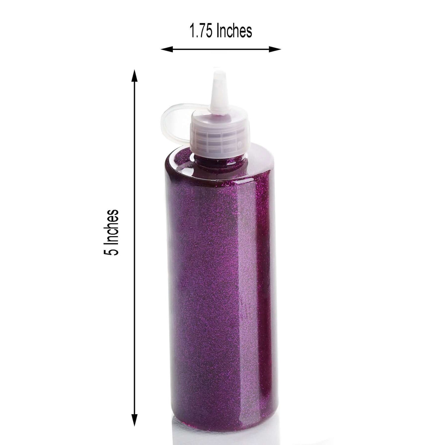 Metallic Glitter Glue Purple - Washable Nontoxic Art Glue for Fun DIY Projects Scrapbooking & Party Decor 4 oz Bottle - Linen Luxes