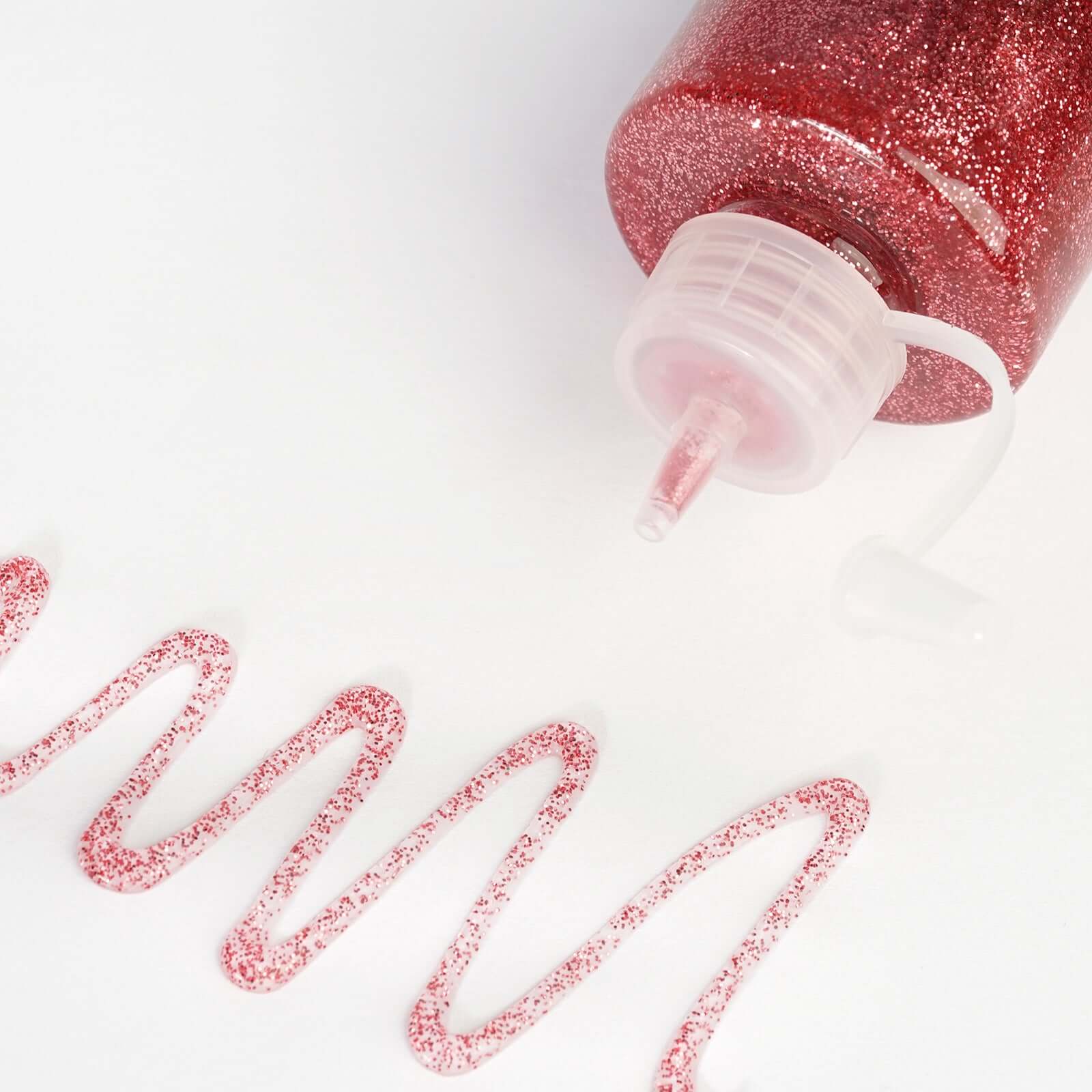 Metallic Glitter Glue Rose Gold - Washable Nontoxic Art Glue for Fun DIY Projects Scrapbooking & Party Decor 4 oz Bottle - Linen Luxes