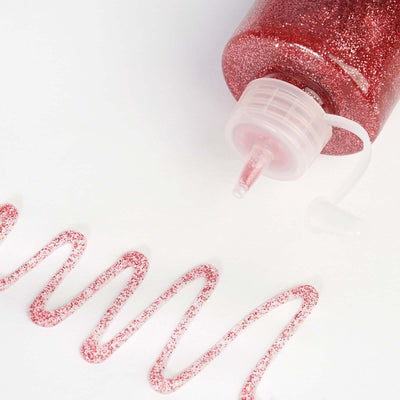 Metallic Glitter Glue Rose Gold - Washable Nontoxic Art Glue for Fun DIY Projects Scrapbooking & Party Decor 4 oz Bottle - Linen Luxes