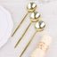 24-Pack Plastic Spoons Glossy Gold - Premium Heavy Duty Disposable Silverware 8"