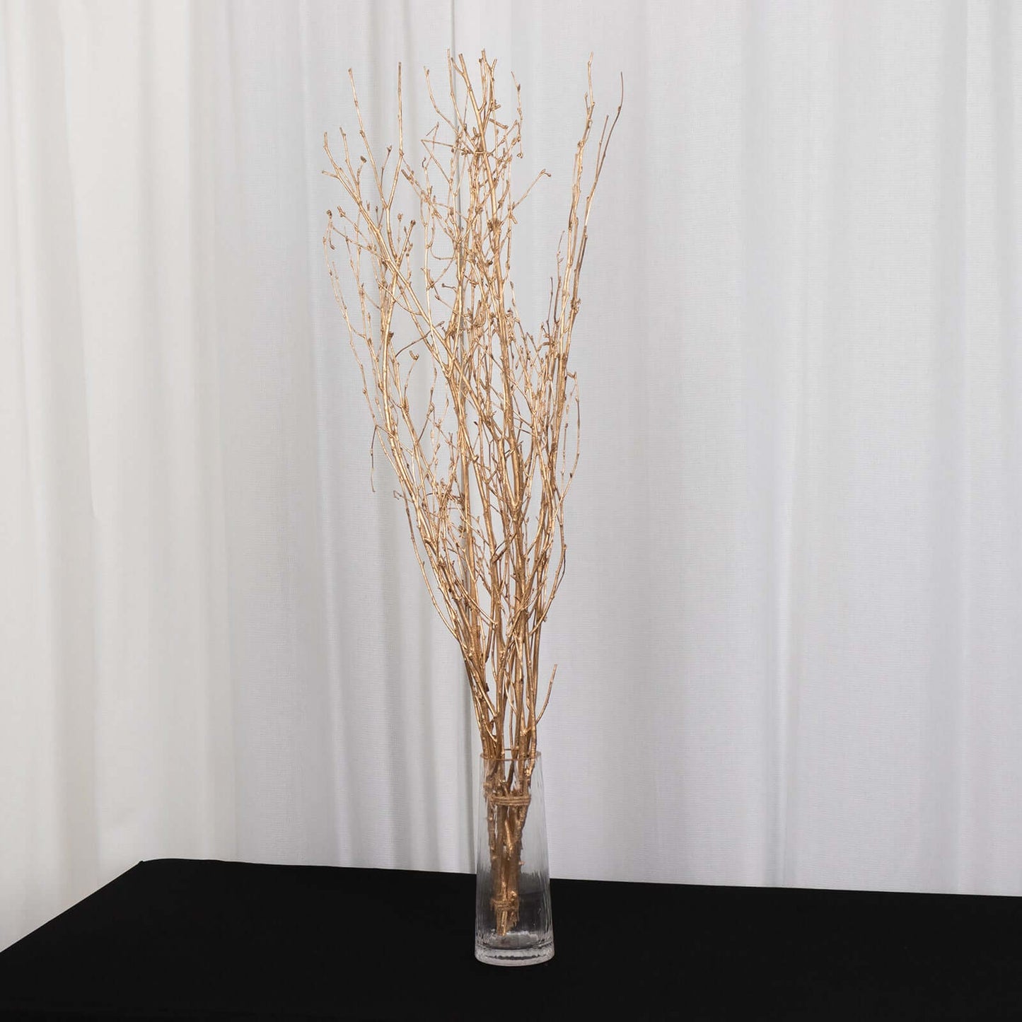 6-Pack Natural Birch Tree Branches 46" Metallic Gold - Versatile Extra Long Decorative Dried Willow Twigs Sticks for Vase Centerpiece Wedding Decor