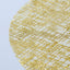 10-Pack Table Placemats Glitter Design Metallic Gold Round - Mesh Polyester Disposable Mats 13"