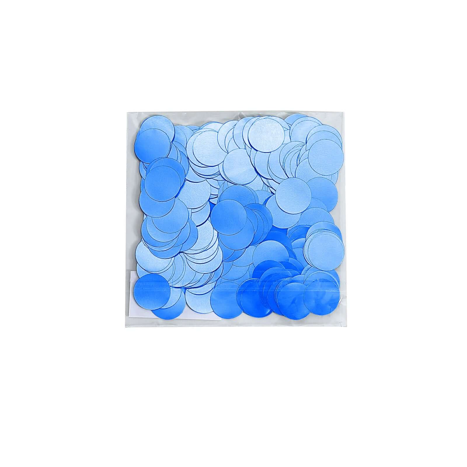 Metallic Round Party Confetti 18G Bag Dusty Blue Foil, Balloon Table Confetti Glitter Dots for Festive Weddings Baby Bridal Showers & Events - Linen Luxes