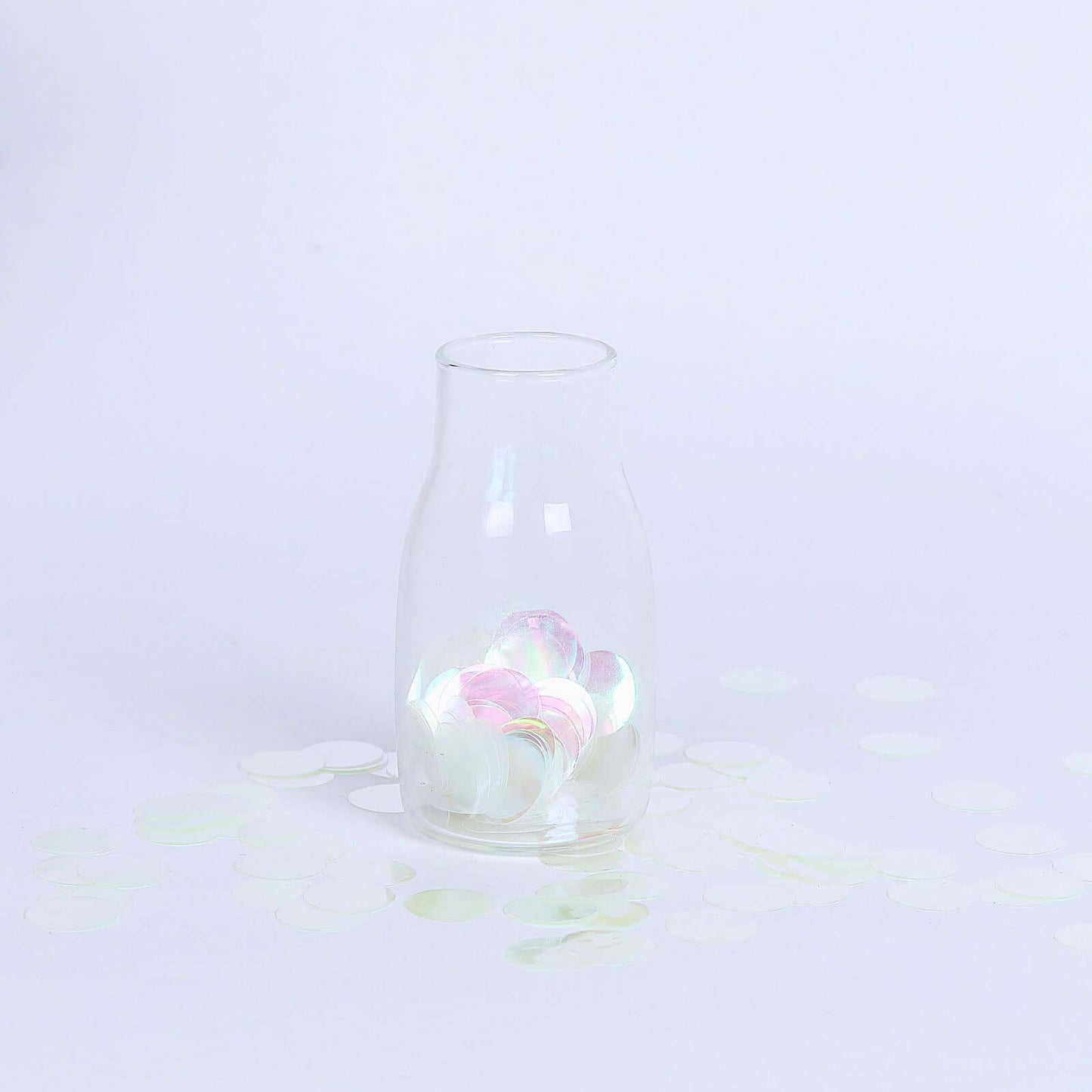 Metallic Round Party Confetti 18G Bag Iridescent Foil, Balloon Table Confetti Glitter Dots for Festive Weddings Baby Bridal Showers & Events - Linen Luxes