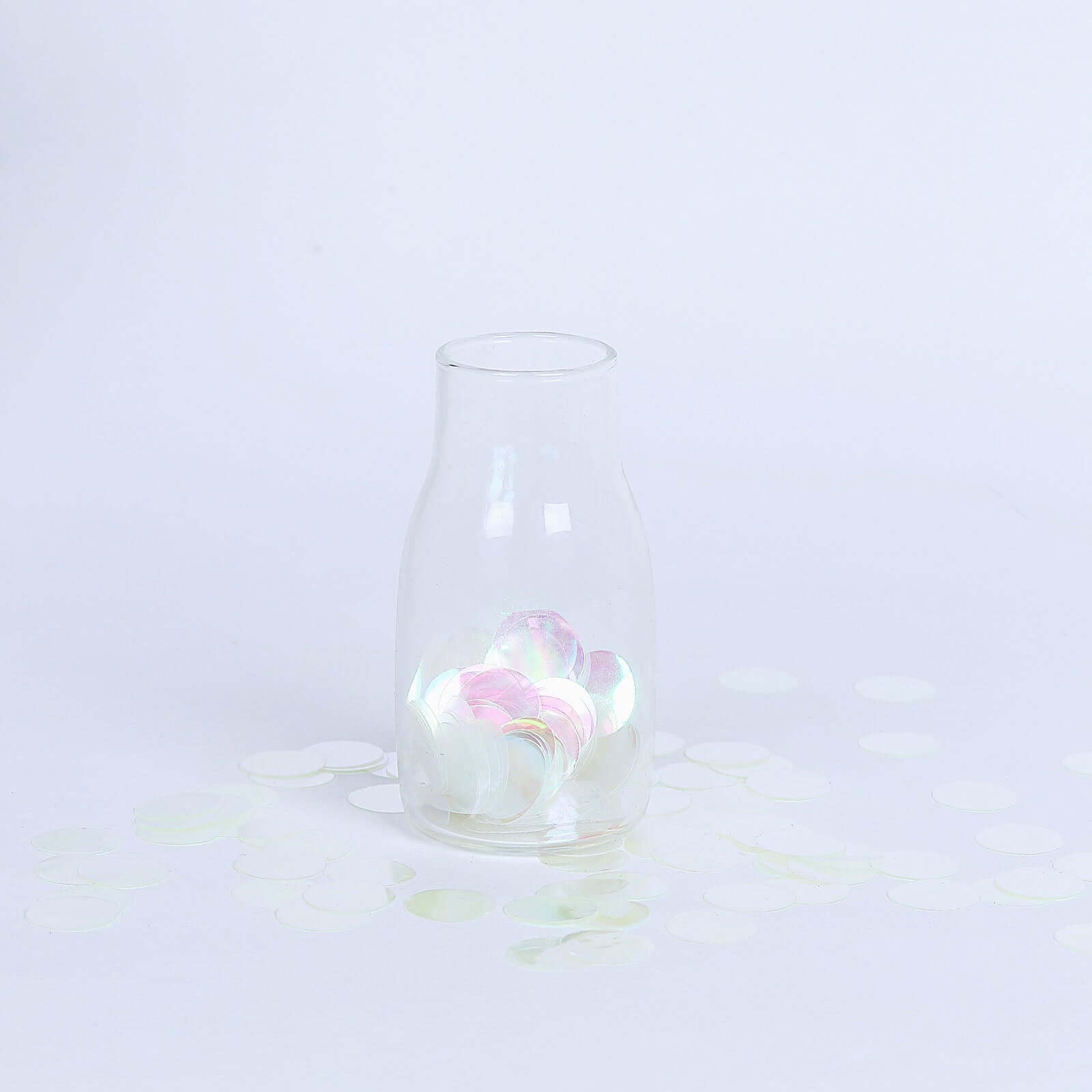 Metallic Round Party Confetti 18G Bag Iridescent Foil, Balloon Table Confetti Glitter Dots for Festive Weddings Baby Bridal Showers & Events - Linen Luxes