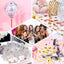 Metallic Round Party Confetti 18G Bag Rose Gold Foil, Balloon Table Confetti Glitter Dots for Festive Weddings Baby Bridal Showers & Events - Linen Luxes