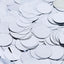 Metallic Round Party Confetti 18G Bag Silver Foil, Balloon Table Confetti Glitter Dots for Festive Weddings Baby Bridal Showers & Events - Linen Luxes