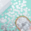 Metallic Round Party Confetti 18G Bag Silver Foil, Balloon Table Confetti Glitter Dots for Festive Weddings Baby Bridal Showers & Events - Linen Luxes