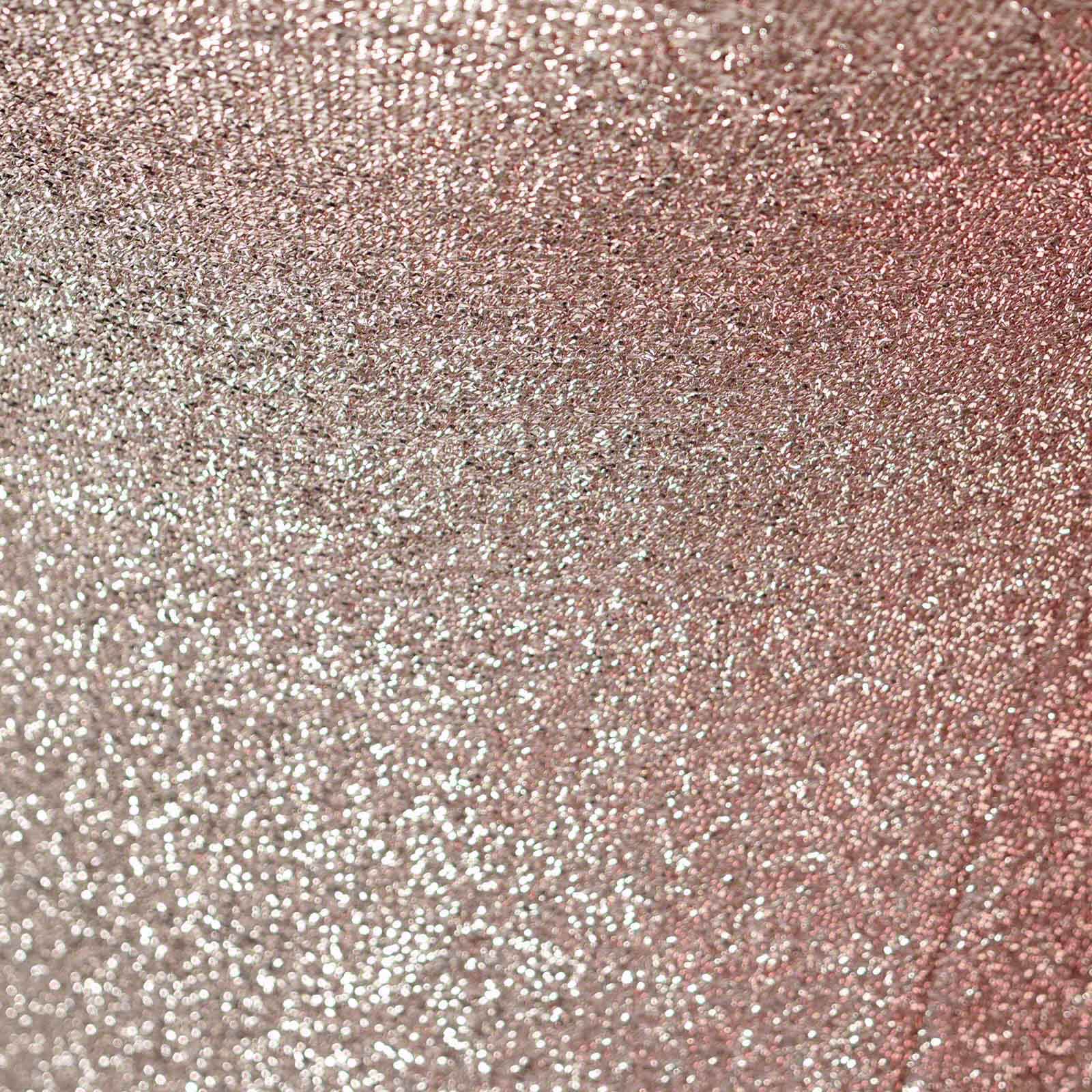 Metallic Spandex 36" Fitted Glitter Round Cocktail Table Cover Rose Gold - Stretch Fit for High Top Tables - Linen Luxes