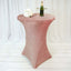 Metallic Spandex 36" Fitted Glitter Round Cocktail Table Cover Rose Gold - Stretch Fit for High Top Tables - Linen Luxes