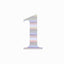4-Pack Stickers Banner Custom 0-9 Number "1" Design Iridescent - Milestone Age and Date Stick-On Numbers 5"
