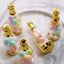 12-Pack Fillable Mini Champagne Bottle Candy Container Clear Gold - Unique Candy Treat Favor Containers 6"