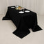 Lamour Satin 90"x132" Rectangle Tablecloth Black - Soft & Silk-Like Seamless Table Cover for Weddings & Parties