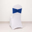 5 Pack Spandex Chair Sashes Royal Blue Ruffled Style - Wide Easy to Use Stretch Chair Bands 8"x13"
