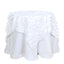 Taffeta 54"x54" Table Overlay Square Tablecloth White | Exquisite 3D Leaf Petal Design for Chic Wedding & Event Decor