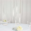 5-Arm Round Crystal Glass Candelabra Clear Taper Design - Chic Candle Holder Table Centerpiece for Weddings & Events 32"