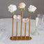 Bud Vase Gold Metal Minimalist Design with 5-Tubes - Single Stem Flower Centerpiece 10"