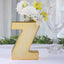 Shiny Ceramic Vase Letter "Z" Gold Plated - Chic Bud Planter Pot for Events & Decor 6"