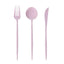 60 Pack Plastic Silverware Set, Lavender Lilac Heavy Duty Disposable Sleek Utensil Cutlery