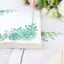 20-Pack Paper Dinner Napkins with Floral Design White/Green - Disposable 2 Ply Beverage Napkins 6.5"x6.5"