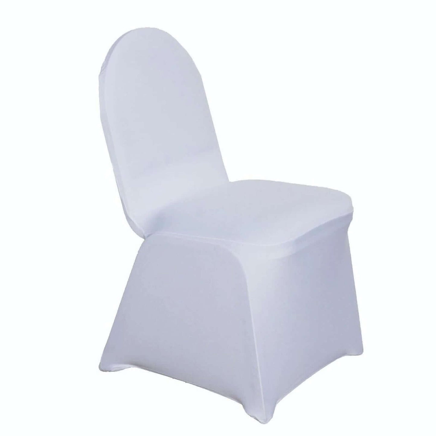 10 Pack Spandex Chair Covers for Banquet Chairs White - Durable Reusable Stretch Slip-On Covers for Gatherings