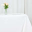 Premium Polyester 90"x90" Table Overlay Square Tablecloth White 220GSM Wrinkle-Resistant Table Cover Stylish Gatherings