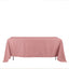Polyester 72"x120" Rectangle Tablecloth Dusty Rose - Durable and Stylish Table Cover