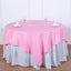 Polyester 70"x70" Table Overlay Square Tablecloth Pink - Wrinkle-Resistant & Durable Table Cover