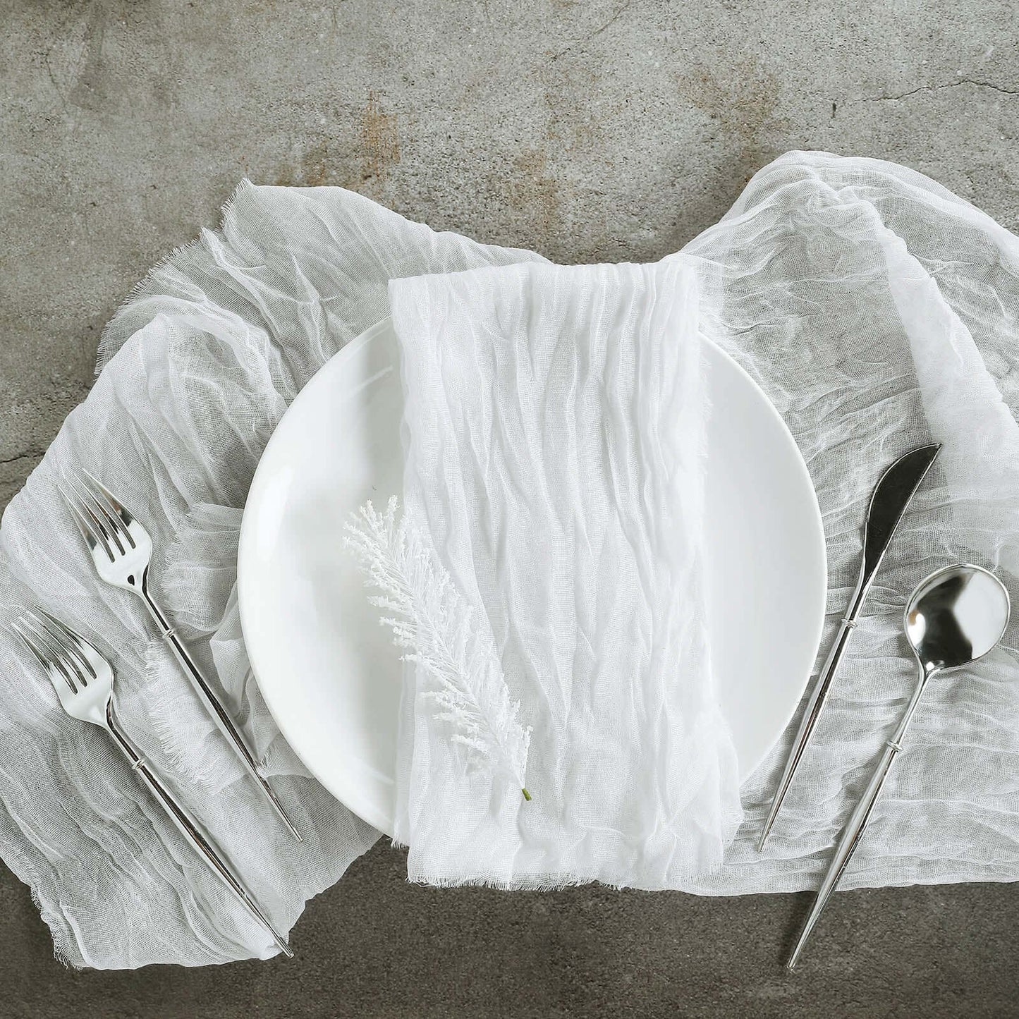 5 Pack Gauze Cheesecloth 24"x19" Napkins White Reusable Dinner Napkins