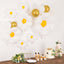 Set of 10 White Daisy Flower-Shaped Mylar Foil Balloons, Assorted Floral Balloon Party Decorations with Balloon Dots - 10", 19", 27"