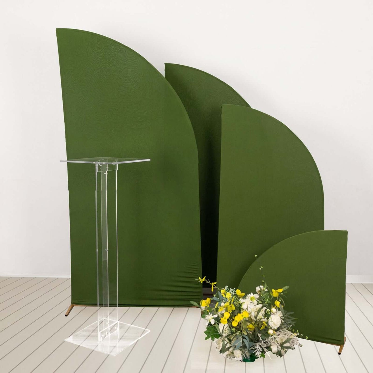 Acrylic Wedding Aisle Display Stand Flower Pedestal with Square Bases Clear - Durable 10mm Thick Centerpiece for Events 46"